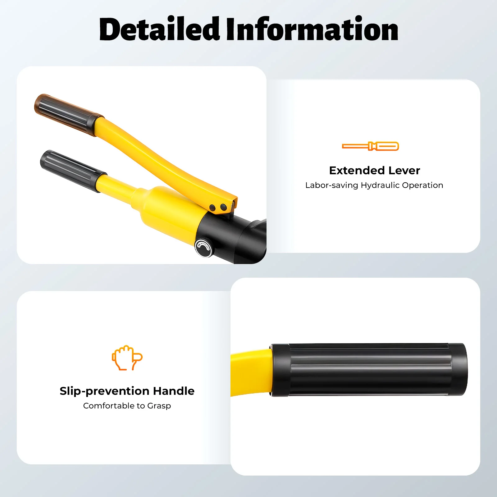 13T/8T Heavy Duty Hydraulic Rebar Cutters Handheld Cutting Tool with Case 4-22mm for Construction Site Metal Work