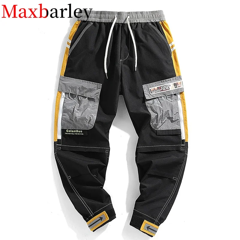 

Maxbarley Mens Cargo Pants Men Fashion 2024 Baggy Pockets Hip Hop Joggers Japanese Streetwear Trousers Black Pants For Men