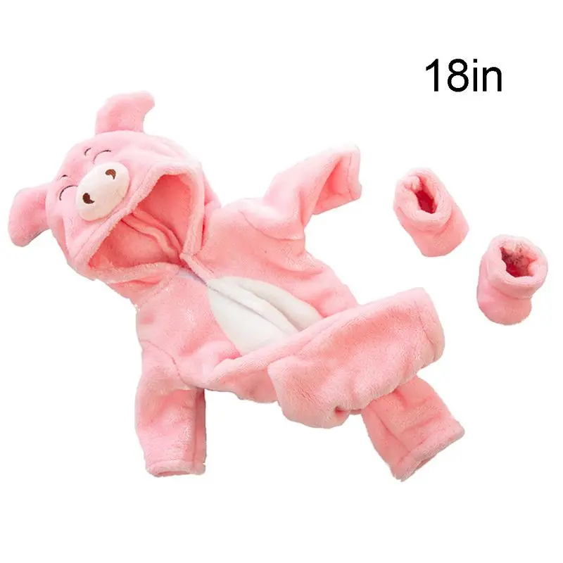 Baby Girls Boys Pajamas Sets Girl and Doll 18 Inch Matching Clothes Winter Pink Cute Jumpsuit Shoes Kids Set DropShipping