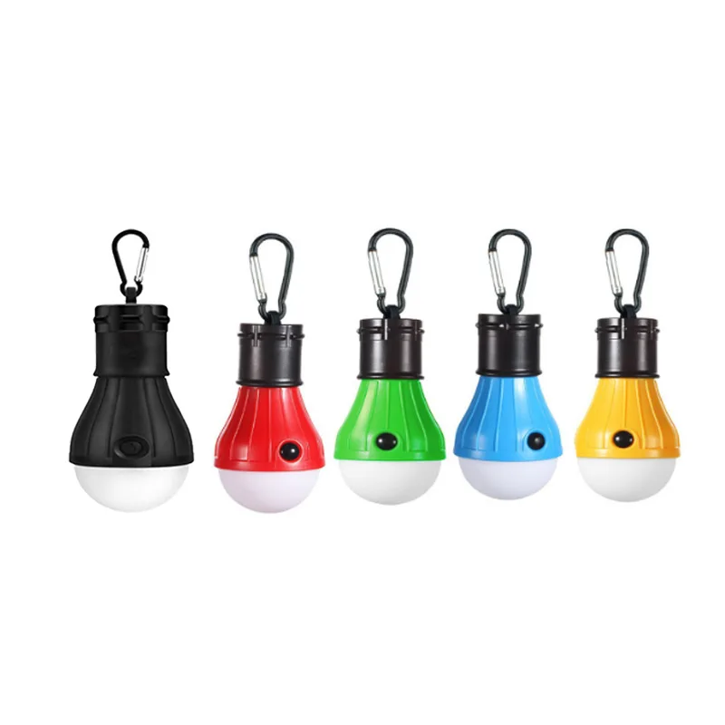 Outdoor Portable Camping Light Mini LED Bulb Emergency Lamp 3 Lighting Modes Night Work Lights Tent Hanging Lamp with Hooks
