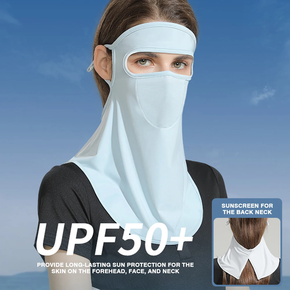 Unisex Face Mask Adjustable Ice Silk UV Sun Protection Cycling