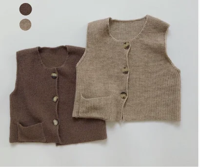 니트 가디건 베스트 캐주얼 패션 솔리드 컬러 심플 봄 가을 2025 신상 한국 빈티지 올매치 니트 베스트