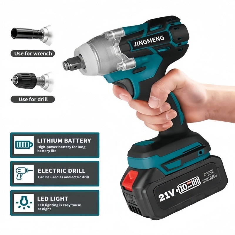 21V brushless electric impact wrench, brushless electric wrench, hand drill socket, electric tool dual-use screwdriver