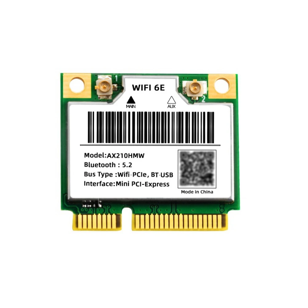 

WiFi 6E AX210HMW Mini PCIE WiFi 6 Wifi карта для AX210 5374 Мбит/с Bluetooth5.2 802.11Ax 2,4G/5G/6G WiFi6 беспроводной
