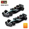 Bburago 1:43 W15 2024 44 Hamilton Mercedes-Amg Petronas F1 Team 63 Russell Alloy Die Cast Cars Model Toys W14 2023 1