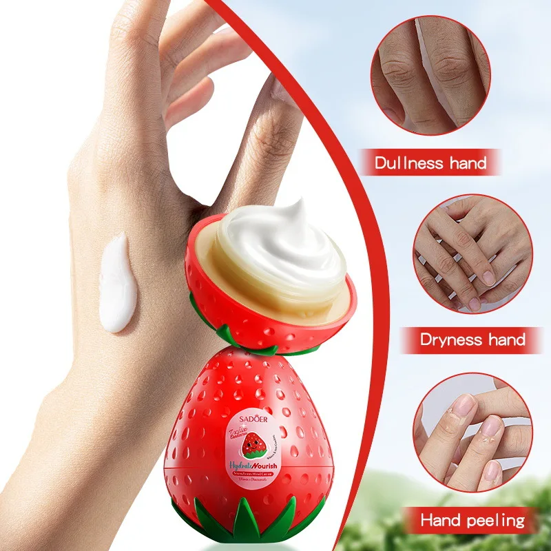 SADOER Mango Peach Aloe Vera Lemon Fruit Hand Cream Moisturizing Brightening Repairing Hand Creams For Hands Skin Care