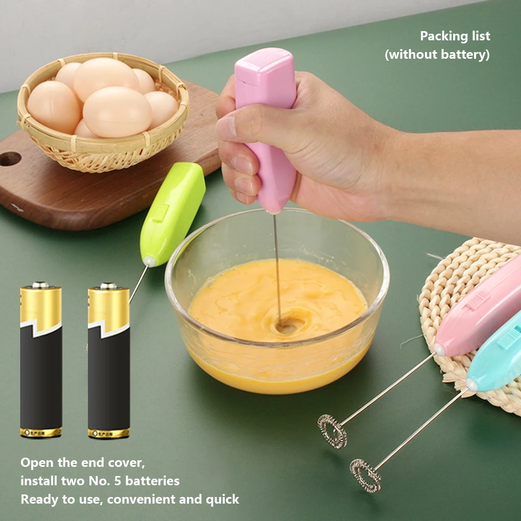 Frullatore Elettrico Per Montalatte Portatile Portatile Foamer Agitatore Per Caffè Al Cioccolato Frullatore Per Uso Domestico Forniture Da Cucina Blu