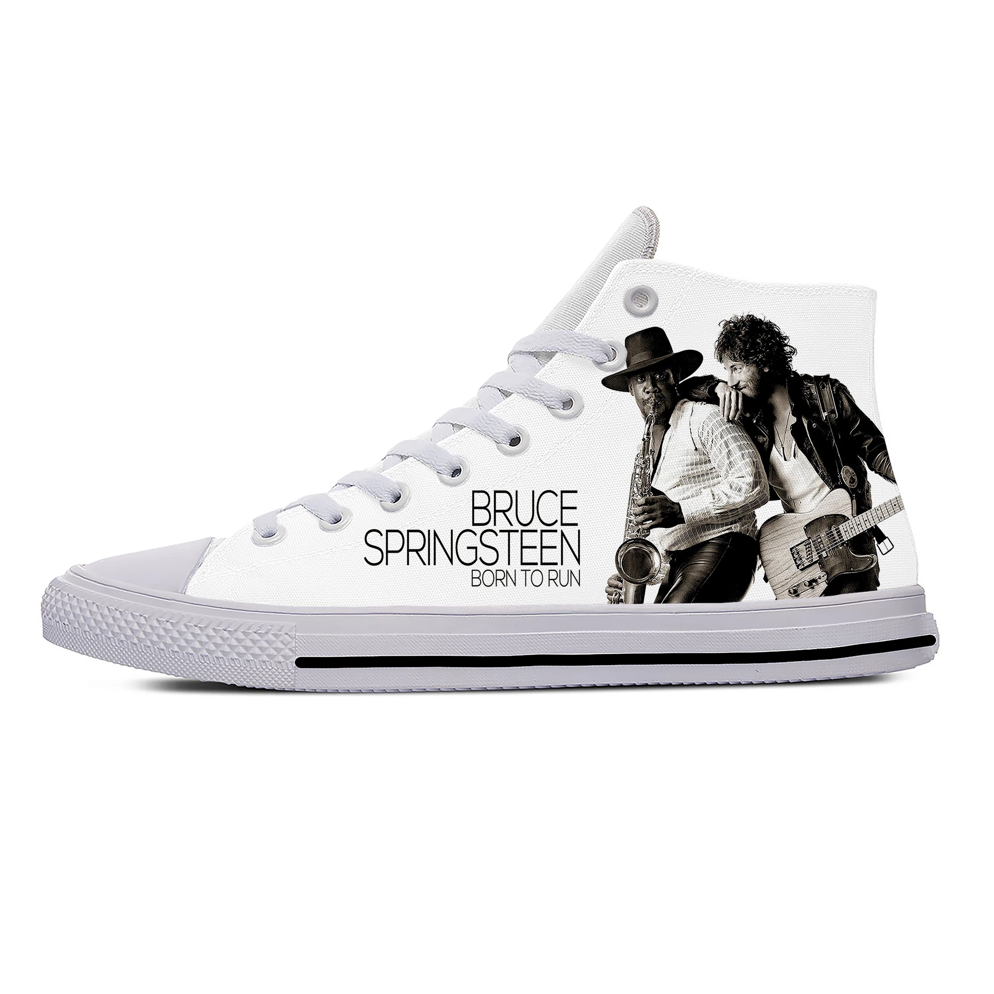 To Run High Top Sneakers Bruce Springsteen Womens Casual Shoes Canvas Running 3D Print Shoes Lightweight shoe