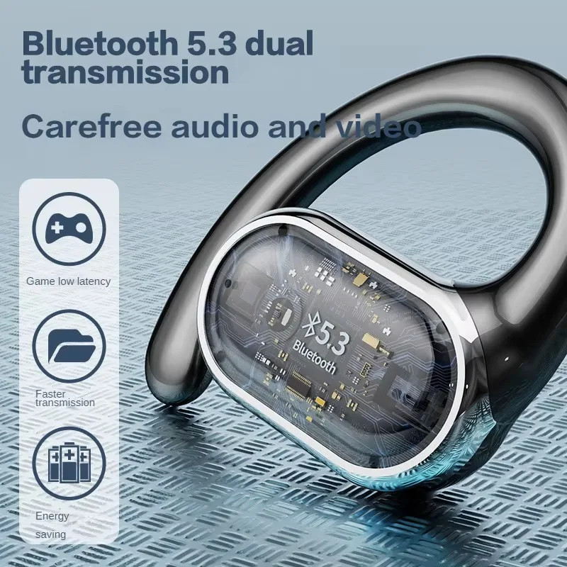OWS Earhook Earphones Bluetooth 5.3 Low Latency Gaming Sport Headset HiFi Stereo Noise Reduction Earbuds for iPhone Xiaomi Samsu