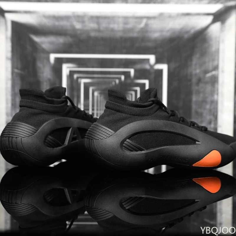 Spring and Autumn New Elastic Socks Men's Shoes Mid Top Breathable Thick Bottom Casual Large Size Men's Designer Shoes