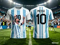 2026 Messi Style Summer 3D Printable Clothing Football Jersey T-shirt Loose and Comfortable Suitable for Sports Wearing 2
