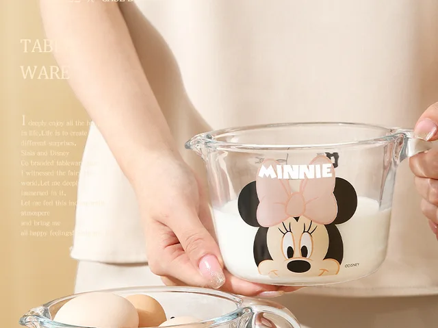 Disney Mickey Measuring Cup Kitchen Glass Measuring Jug Measuring Tools  Cartoon Cake Breakfast Bakeware Water Cup with Scale - AliExpress