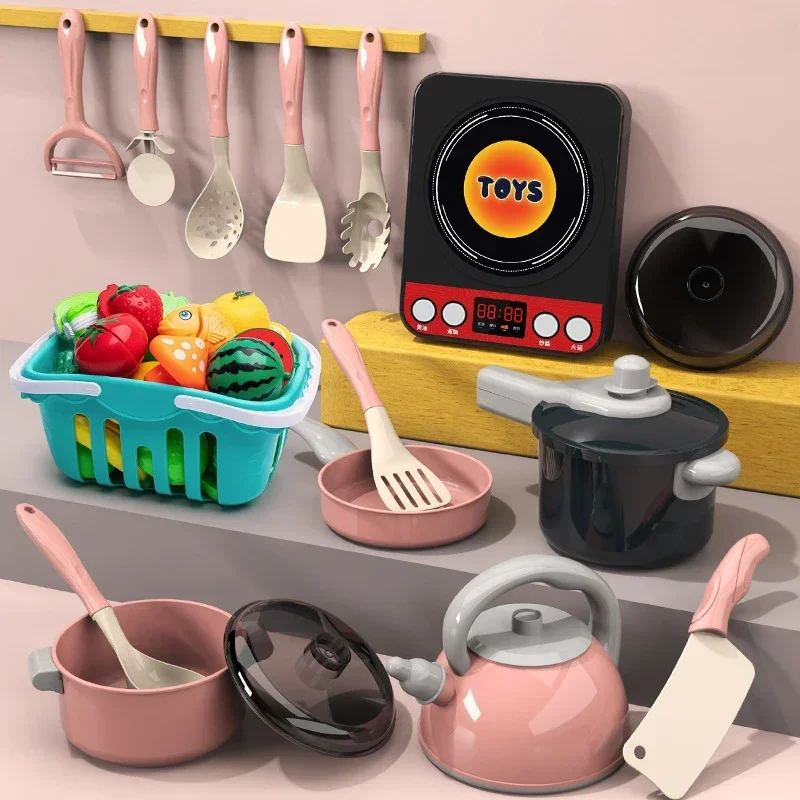 Kitchen Toy Set Simulated Kitchen Toy for Children's Pretend Play Accessories Cooking Toys for Kids Girls Gift Mini Food kitchen toys pretend kitchen toys pretend food toys kitchen sink toys doll house toys