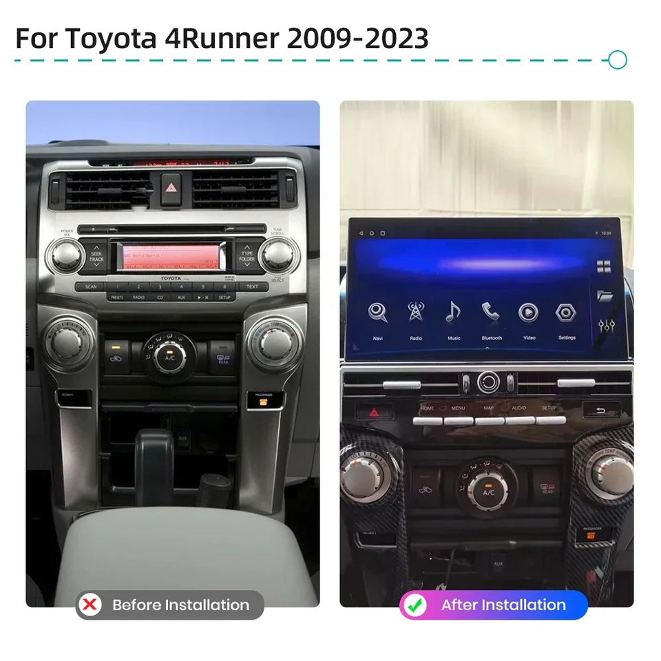 2+32G Android 13 Car Stereo Radio For 4 Runner Camry