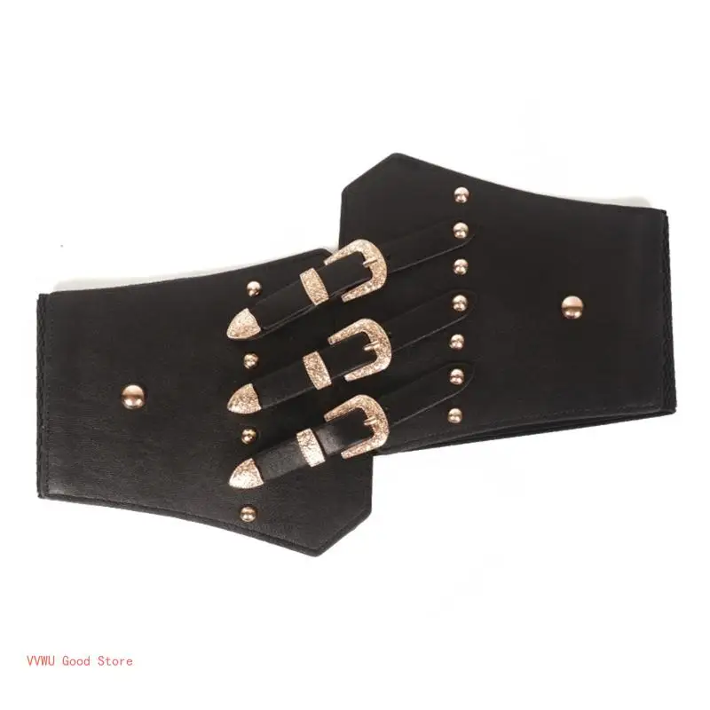 Women Corset Rivet Studded Corset Waist Belt Vintage Medieval