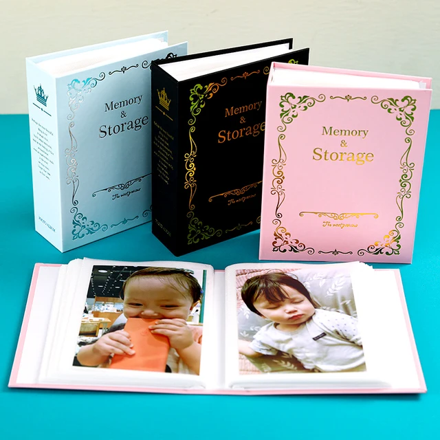 100 pochettes pour images 10x15cm, Album Photo doré, Inters de 6 pouces, étui pour livre de photos, cadeau de mémoire pour enfant 2