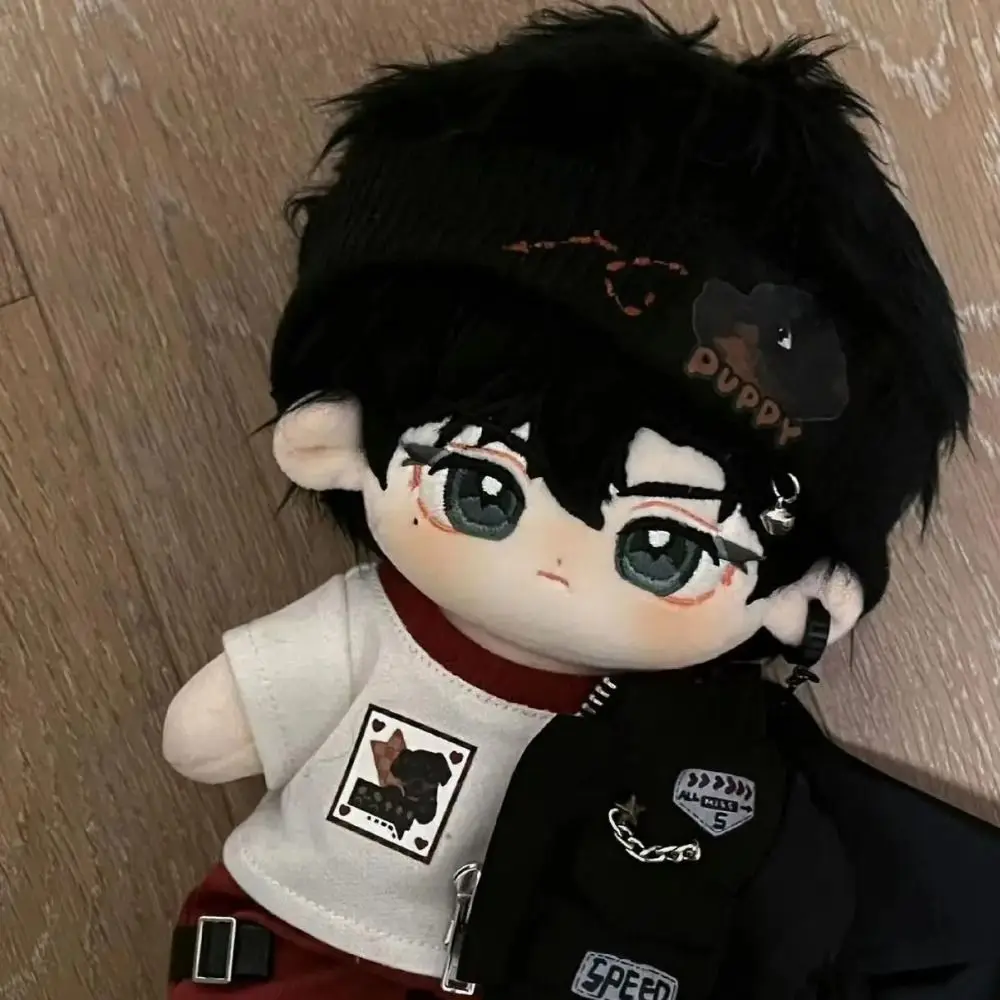 Du Bing Cotton Doll Clothes Street Style Hippop Plush Doll Clothes Cool Check No Attribute Doll Clothes 20cm Cotton Doll