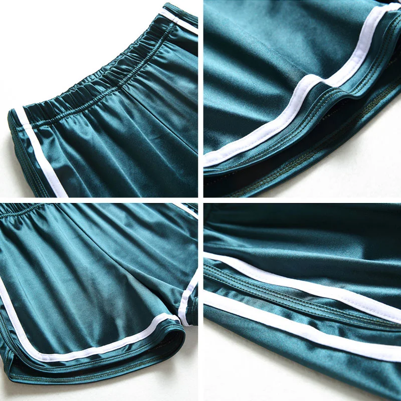 Summer Women Sleep Shorts Pajamas For Women Pajama Pants Y2k Shorts Pantalones Mujer Verano 2022 Pj Pants Satin Bottoms Pyjama_ecoleips.com