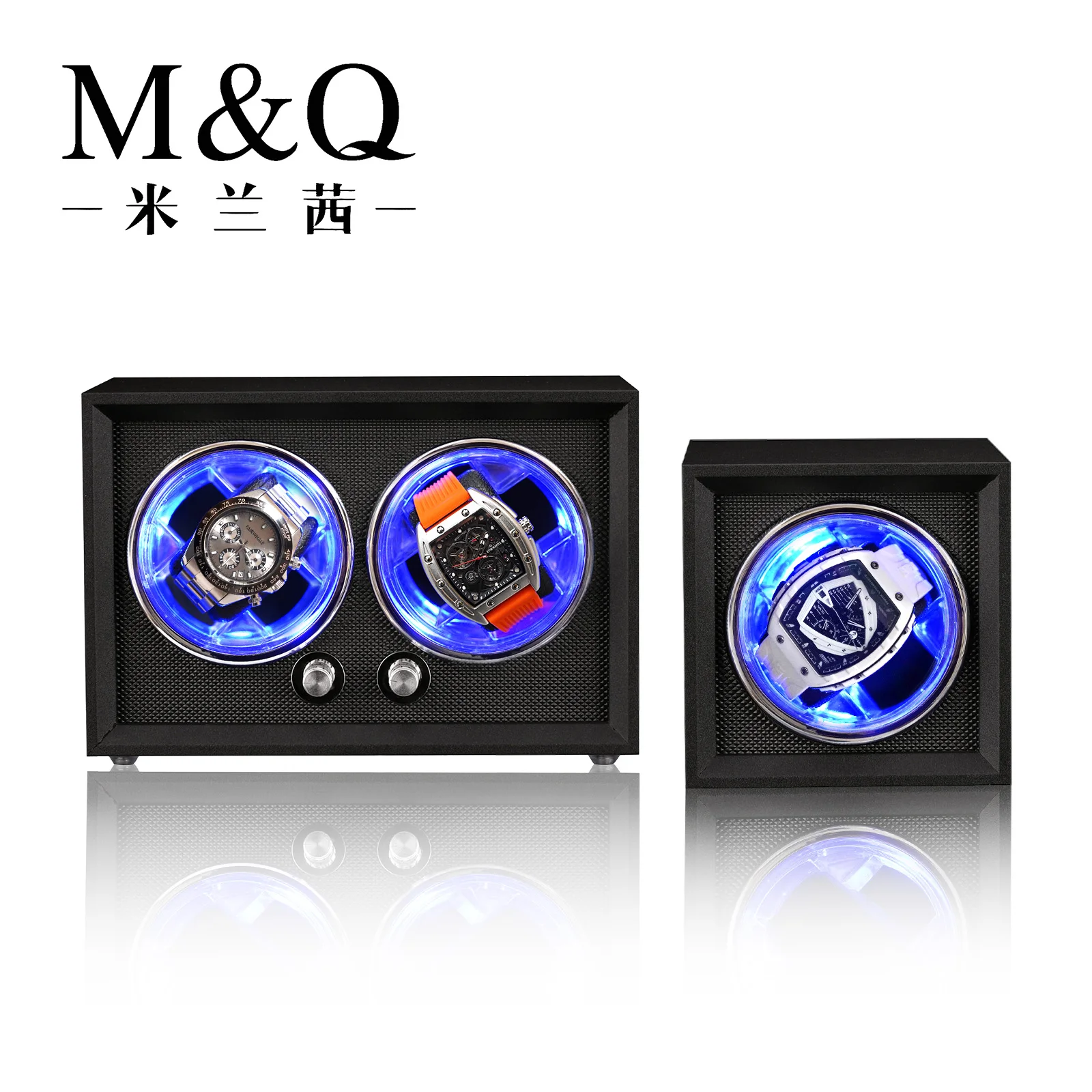 MELANCY Spot Goods Luxury Gift Brand Wood Watch Winder Box High-End 1-2 Slot Automatic Watches Box with Mabuchi Moto