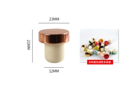 07 High molecular T-shaped cork wine bottle stopper sealing rubber wooden cork empty wine bottle cap metal stopper