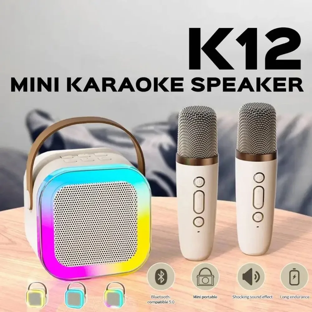 Home Mini Karaoke Speaker With Bluetooth Microphone, Portable House Party Ktv Bluetooth Speaker For Singing At Home