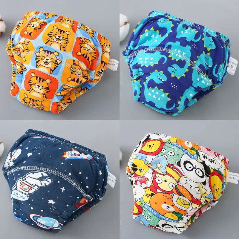 4PCS Baby Waterproof Diapers Pee Shorts Underwears Reusable Soft Ecological Cotton Toddler Potty Training Pants For Boys Girls - Image 22