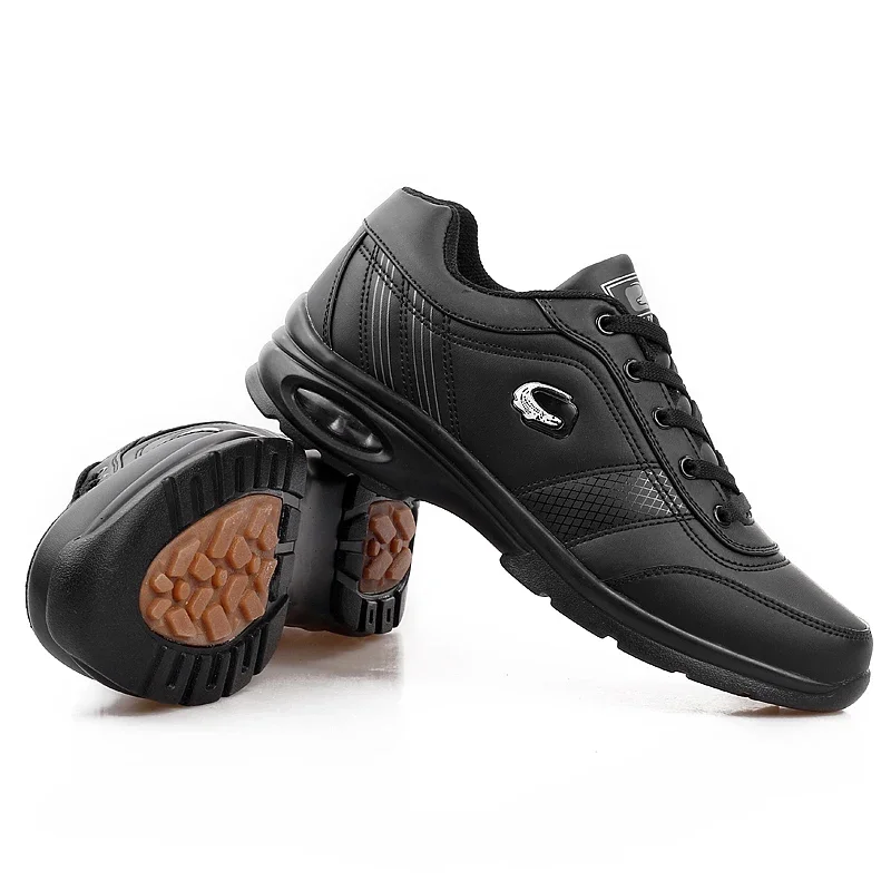 Golf Shoes Mens Waterproof Nailless Golf Shoes Air Cushion Bottom Lightweight Wear-resistant Breathable Golf Sneakers Size 38-46