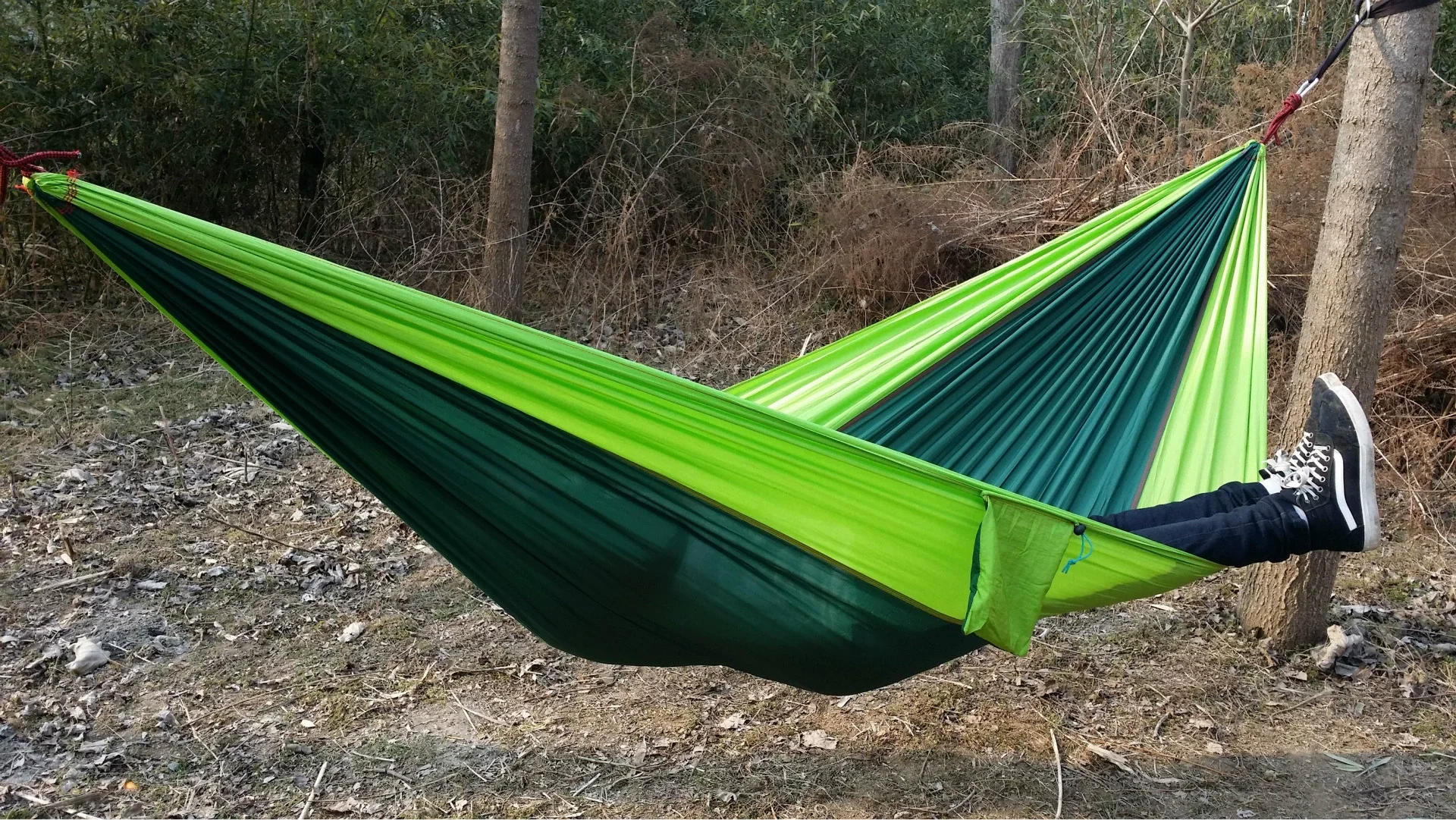 1/2pcs Outdoor Hammock 270*140cm Portable Hanging Anti-side-over Camping Hammock For 2 People Outdoor Camping Supplies 3