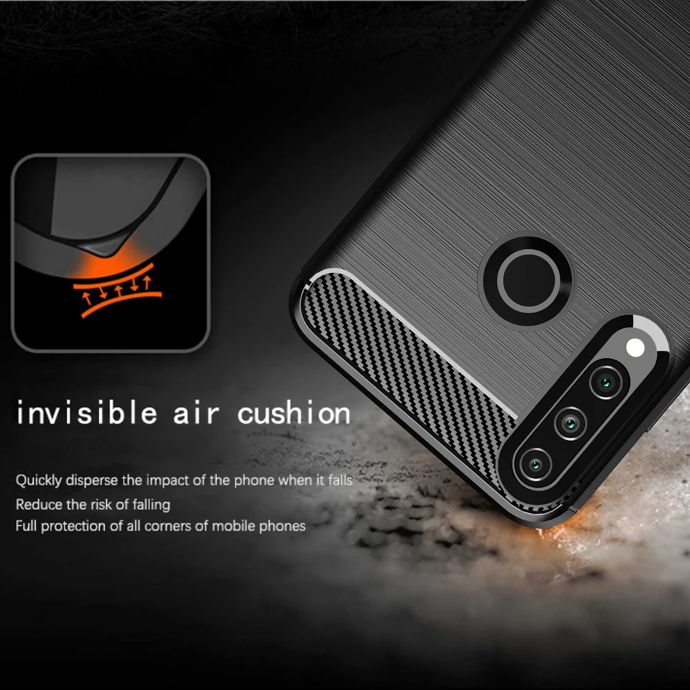 Carbon Fiber Silicone Case Cover