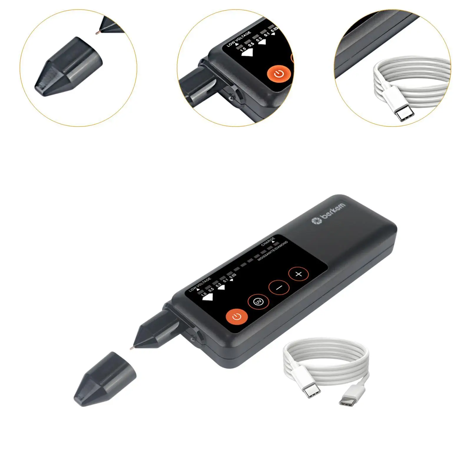 Diamond Tester with USB Electronic Professional Stone Hardness Portable Testing Pen Tool for Novice and Expert Stone Moissanite