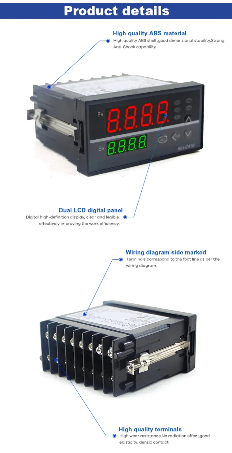 REX-C100 K J PT100 Digital Output Thermostat Electronic PID Programmable Sensors