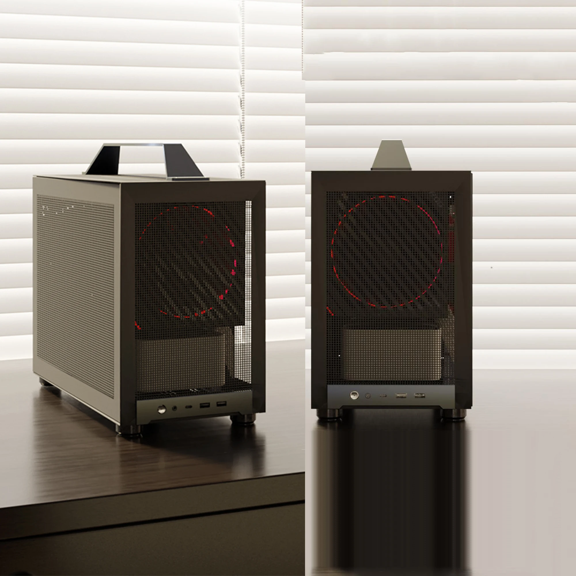 MATX PC 케이스 게이머 캐비닛 케이스, PC DIY 게이밍 컴퓨터 케이스, PC 캐비닛 휴대용 케이스, 방진 메쉬 데스크탑 섀시, 18.3L