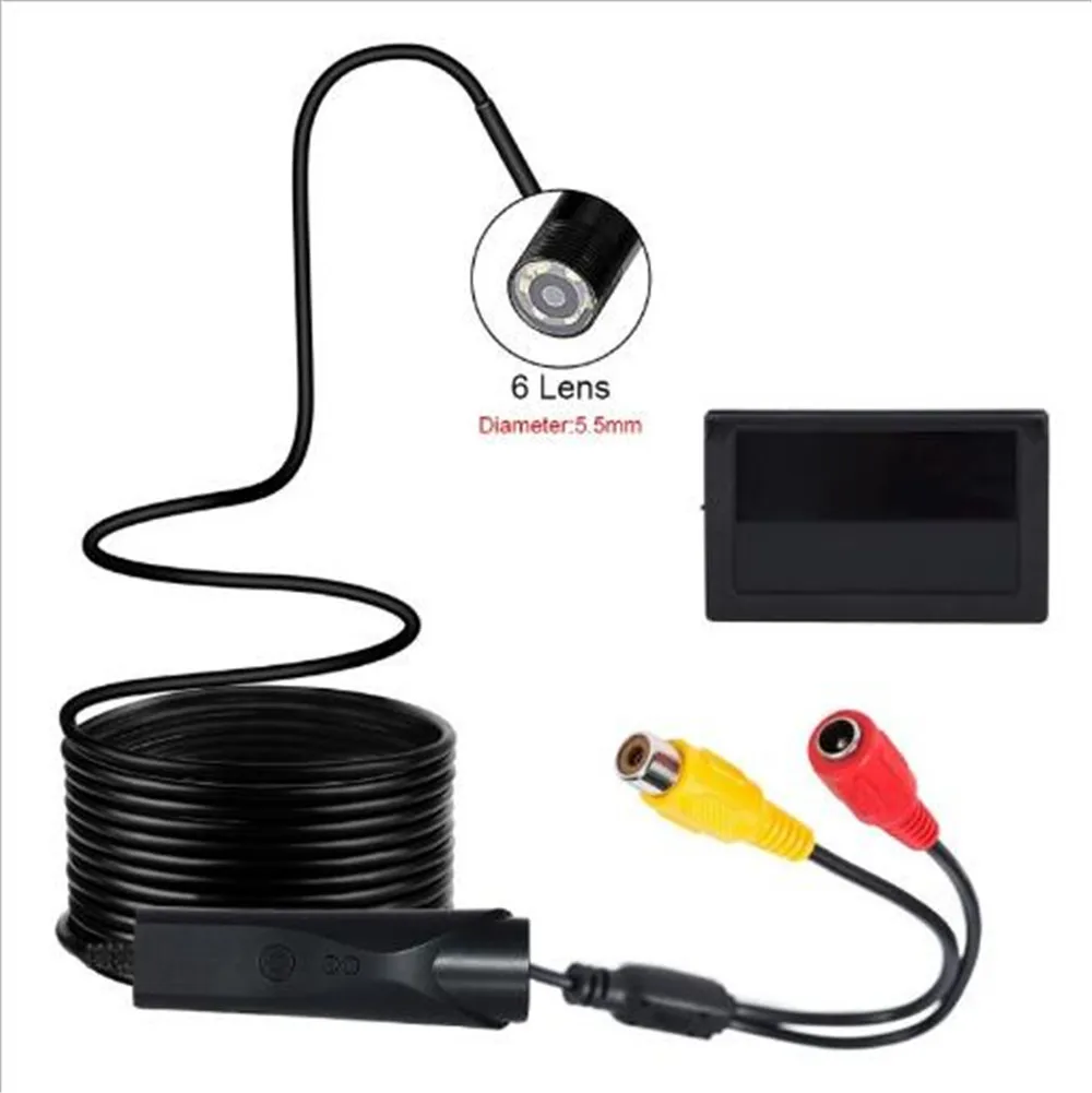 4.3inch 5.5MM AV Handheld Endoscope Water-proof IP66 CMOS Borescope Video TVL Microscope Camera For PCB Repairing Check 3 9mm 5mp visual head remover cleaning endoscope skin check whitenning digital microscope cmos borescope otoscope camera