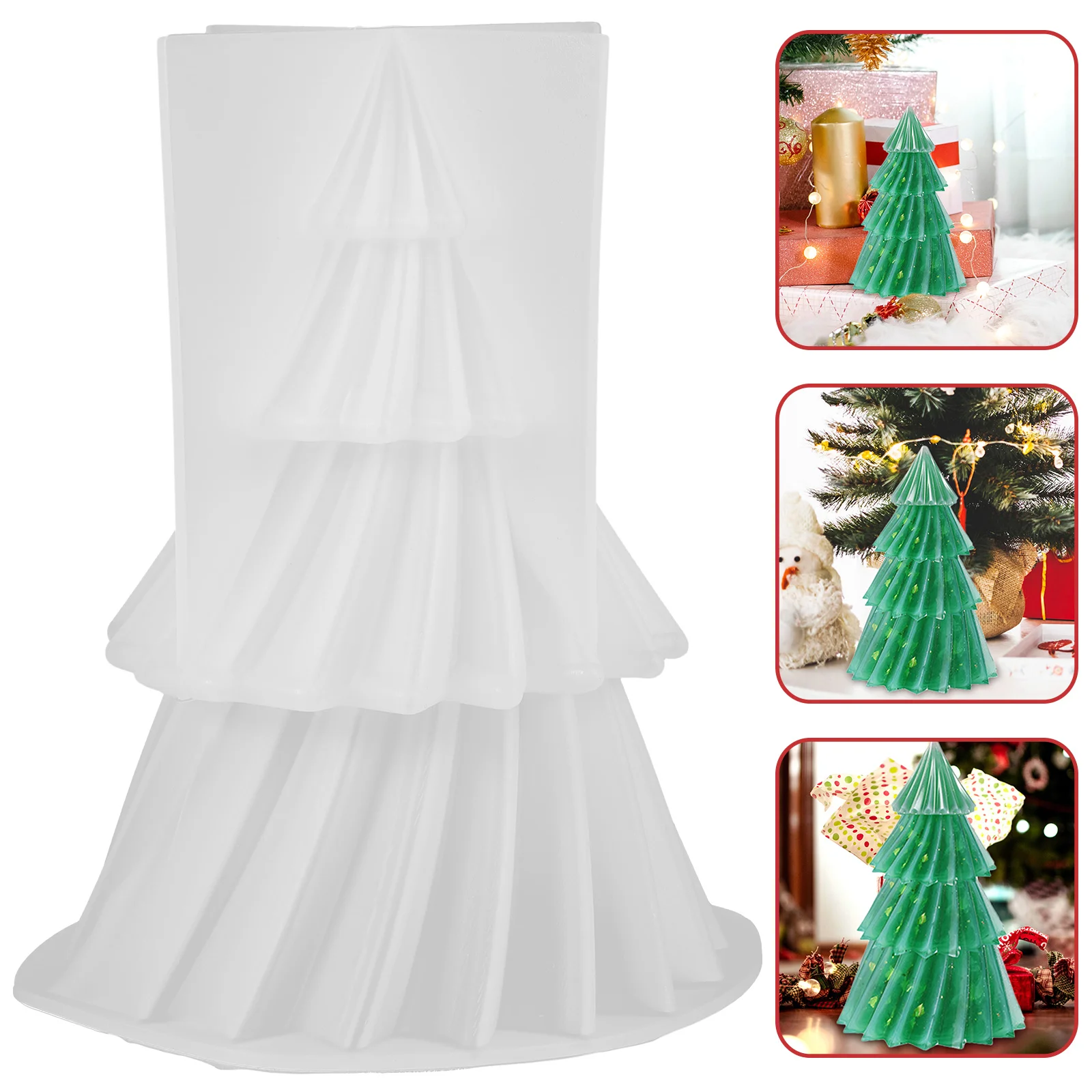 

Stencils Decorative DIY Scented Mold Christmas Tree Molds for Making Silica Gel Home