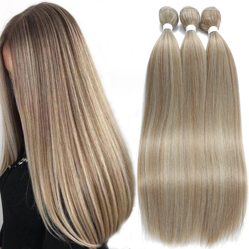 Hair Extensions Gladys Straight Hair Bundles Synthetic Straight Hair Extensions Premium Fiber Super Long Weaving Curtains Full to End