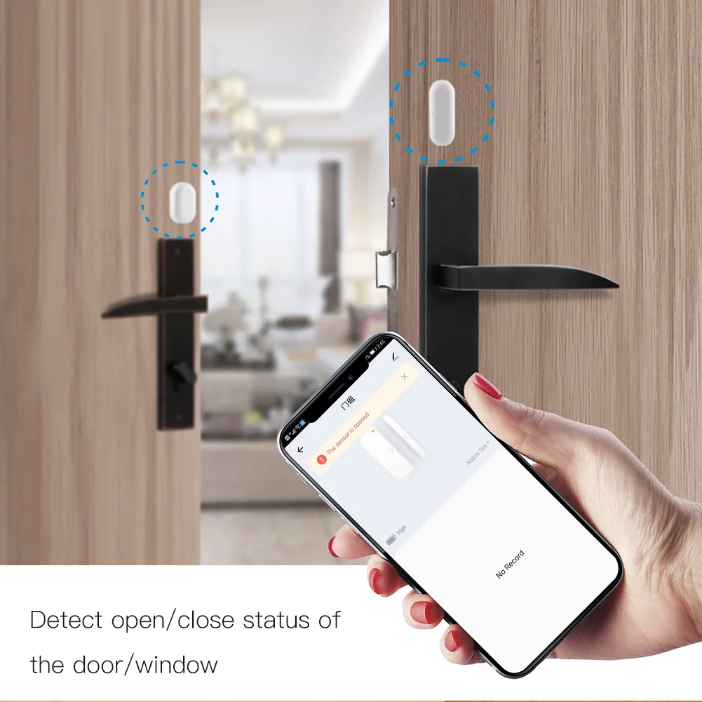 Door Window Sensor Tuya ZigBee Smart Window Door Gate Sensor Detector Smart Home Security Alarm System Life Tuya App Remote Control