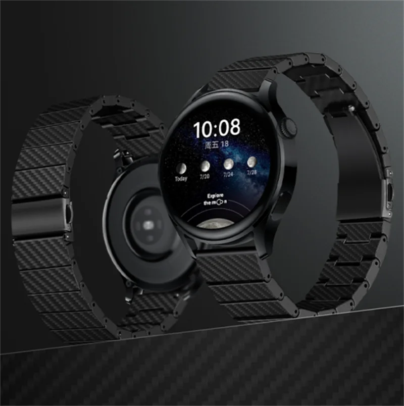 Carbon Fiber Strap For Samsung Galaxy Watch 4 40 44mm Classic 42 46mm Lightweight Link Bracelet For Huawei Gt 2 mm 22mm Strap Watchbands Aliexpress