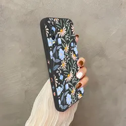 Sunrise Floral Phone Case - Vibrant Botanical Design Cover - Y33TY33S (Black 1)