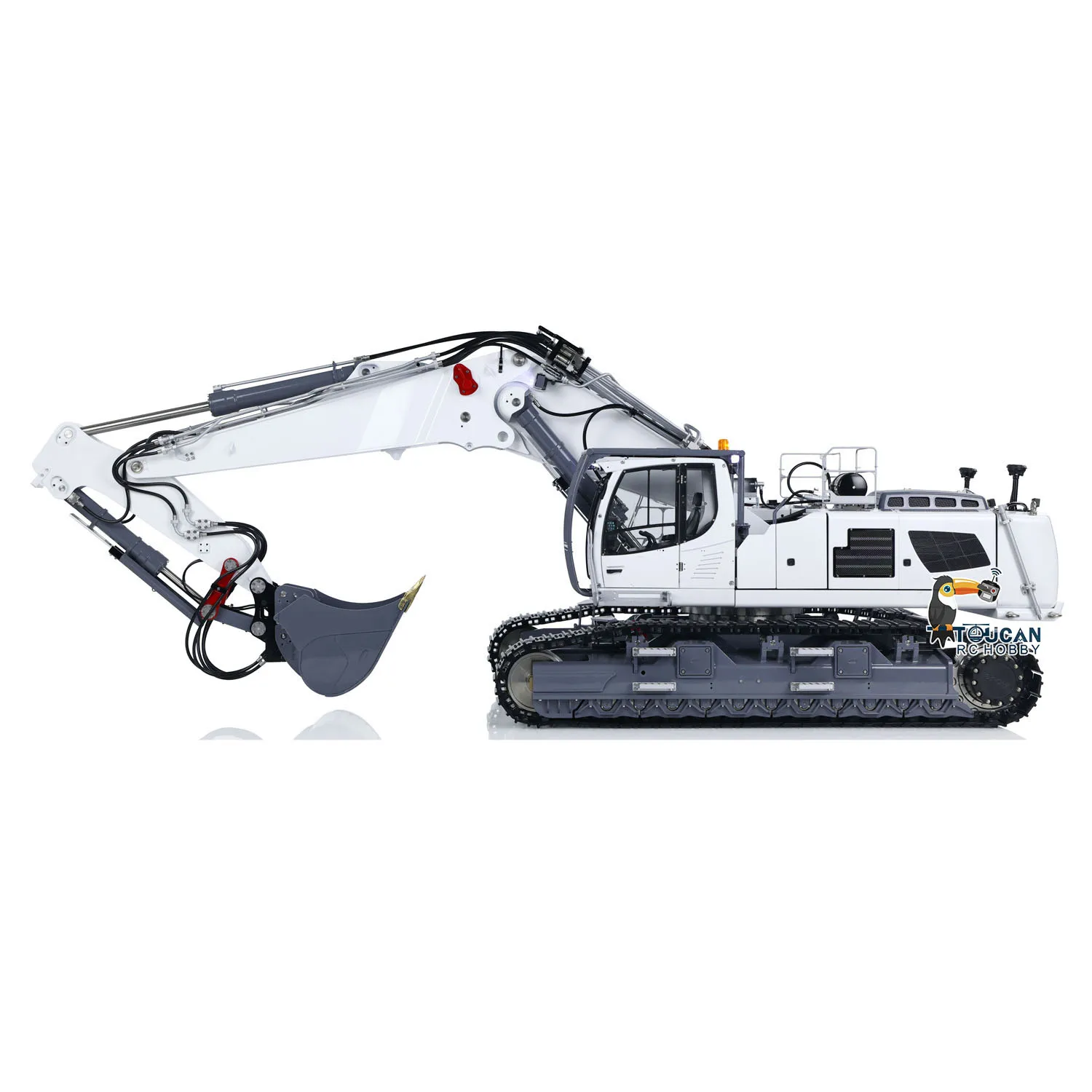 LESU 960 1/14 RC Full Hydraulic Excavator RTR Demolition Digger Double Pumps Metal Heavy Duty Machine Remote Control Model Light 2