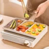 Nonstick Grill Pan Heat Resistant Divided Grilling Pan Multifunctional Portable Frying Pan With Section Skillet kitchen supplies 2