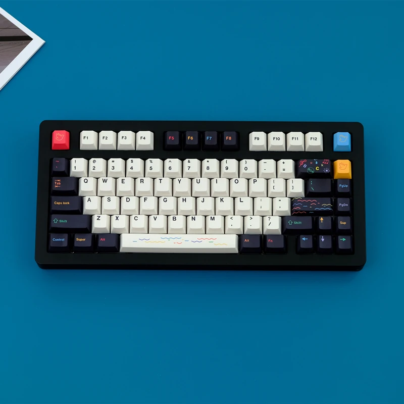 

Колпачки для ключей GMK EMO Emotion, колпачки для ключей с вишневым профилем, колпачки для клавиш с сублимационной печатью для MX Switch 61/64/68/75/87/129