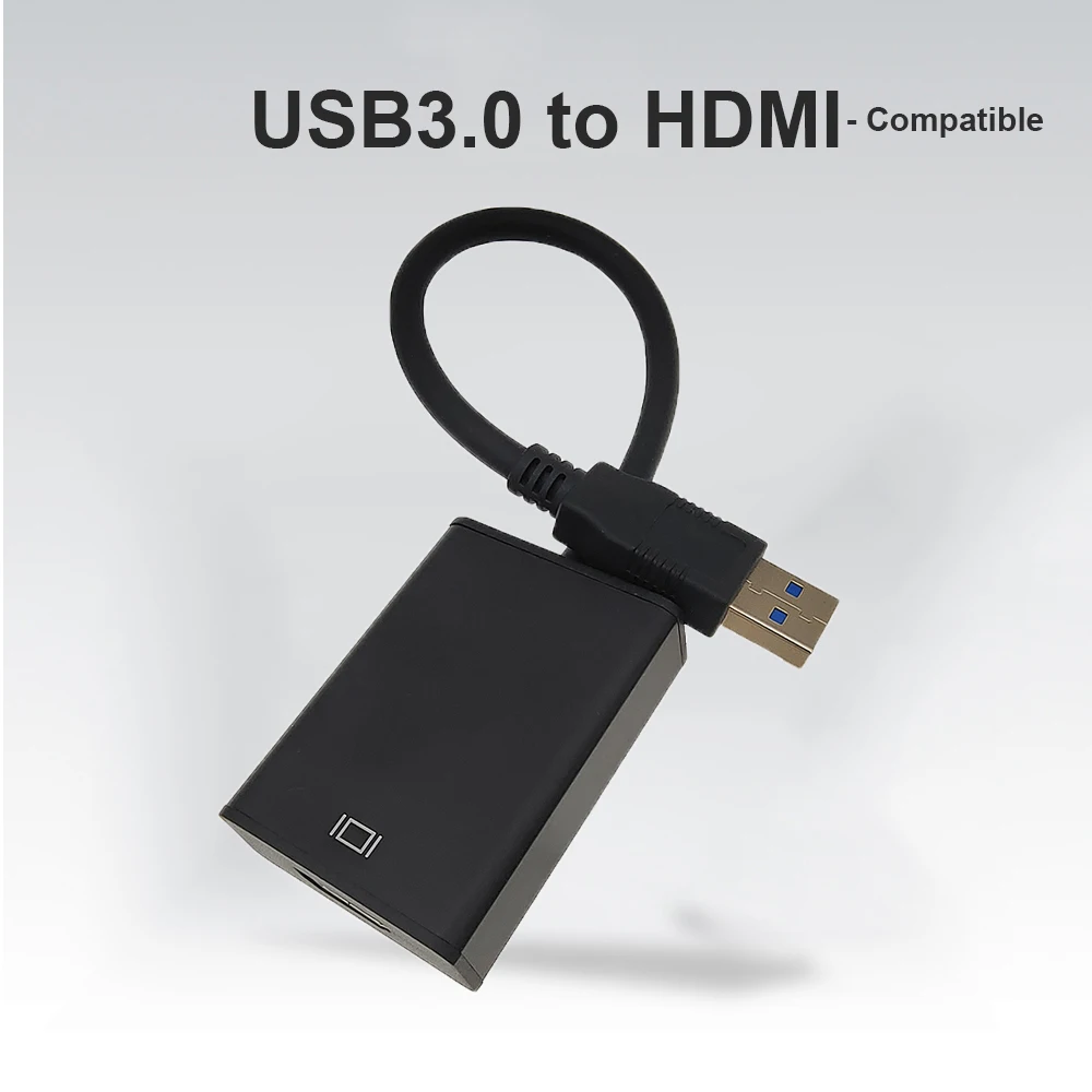 Convertisseur USB 3.0 vers HDMI, pilote gratuit, adaptateur graphique  multi-affichage HD 1080P pour PC portable projecteur HDTV LCD