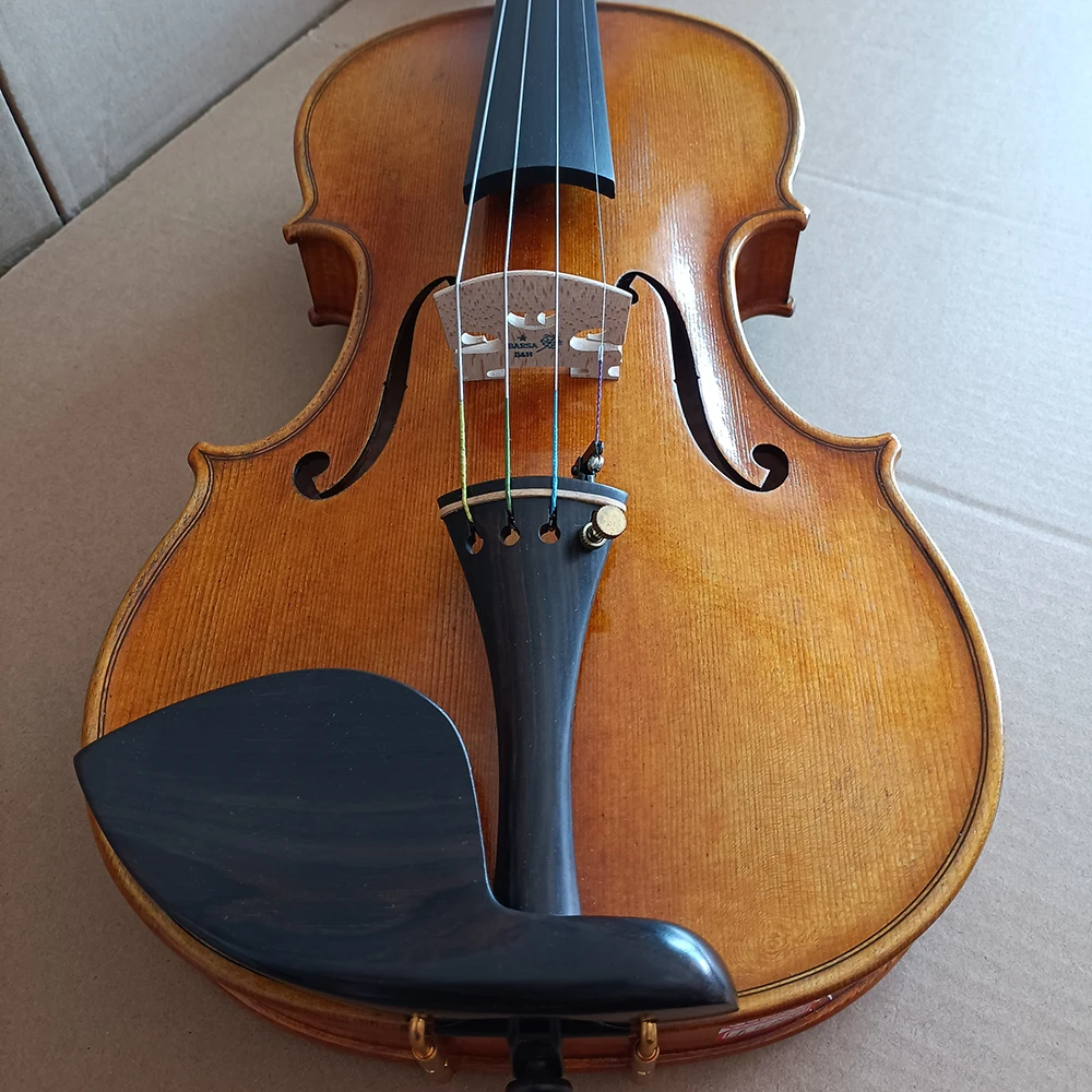 Strong tone！ Guarneri model Copy Handmade Single board violin 4/4 retro Oil varnish Violin professional Musical Instruments
