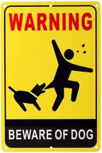 

Beware of Dog Sign, 11.8 x 7.9 Inches, Aluminum, Weather Resistant