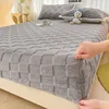 Winter Warm Fitted Bed Sheet Taff Velvet Fleece Bed Linen Single/Double/King/Queen Size Plush Mattress Cover Thick Bed Cover 3