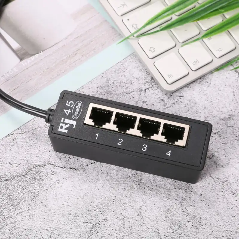 

Разветвитель Кабеля Ethernet RJ45 CAT, переходник с порта LAN, аксессуары для LanAdapter 1 штекер на 4 гнезда