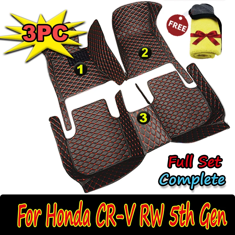 

LHD Carpets Car Floor Mats For Honda CR-V CRV RW 5th Gen 2022 2021 2020 2019 2018 2017 Auto Accessories Custom Covers Foot Rugs