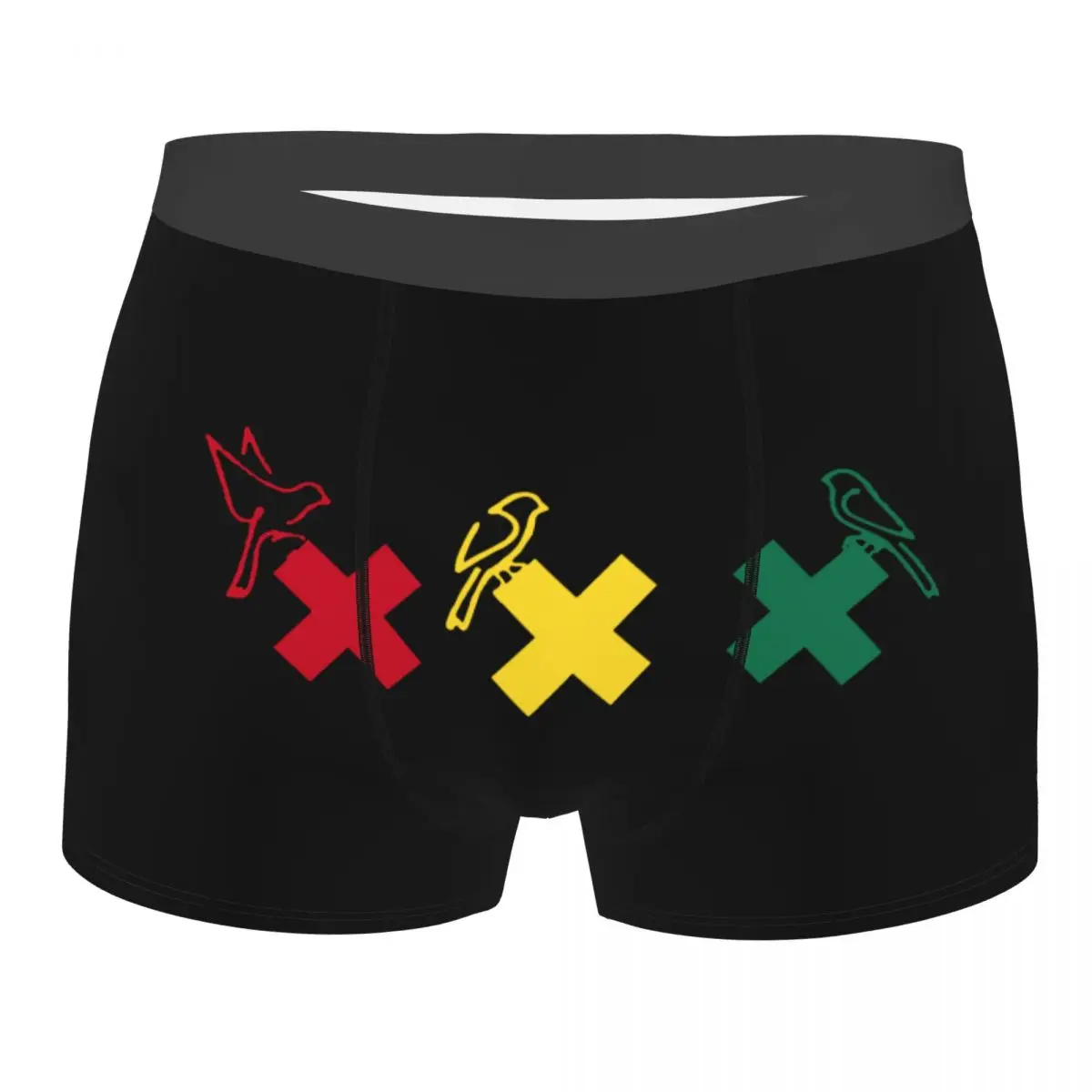 

Ajax Bob Marley 3 Little Birds Colorful Men's Underwear Boxer Briefs Shorts Panties Humor Underpants for Homme Plus Size