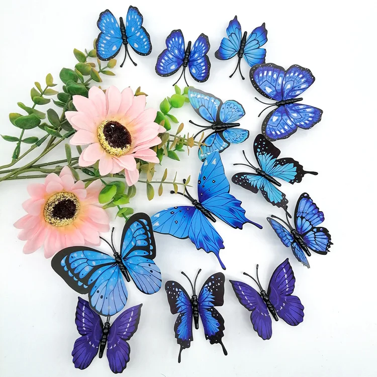12 teile/satz mehrfarbige Schmetterling Wanda uf kleber Wohnzimmer Schlafzimmer Dekor für Hochzeits dekoration Schmetterlinge nach Hause verschönern Abziehbilder – Detail 9