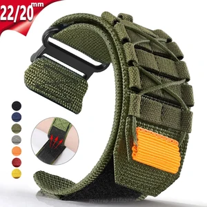 2023New Nylon Band 20mm 22mm Universal Replacement Wristband Sport Watch Strap for Men Women Bracelet Colorful Belt Accessories